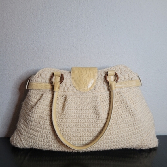 Salvatore Ferragamo Marisa Crochet Knit Handbag - Picture 2 of 9